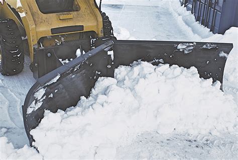 skid steer bucket vs blade for snow remova|skid steer snow attachments.